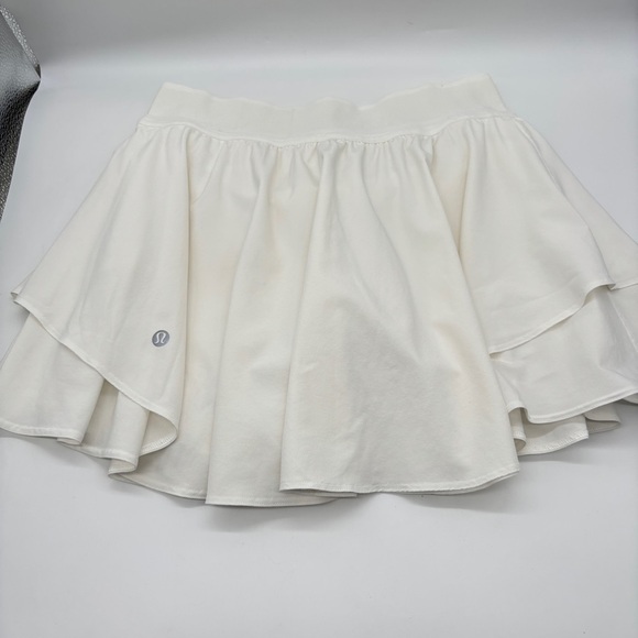 New Without Tag Lululemon Narrow Waistband Tennis Skirt- White Size 6 - Picture 10 of 15
